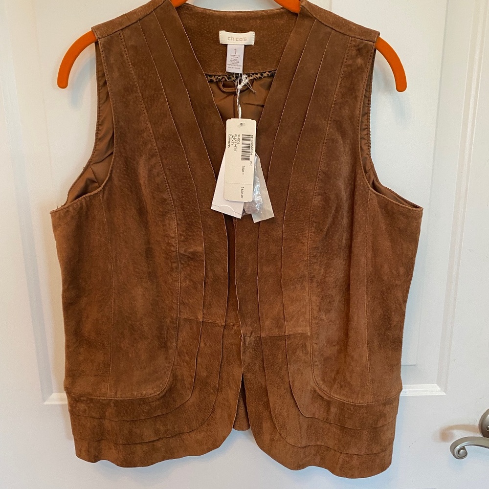 Chico's Suede Vest. NWT.